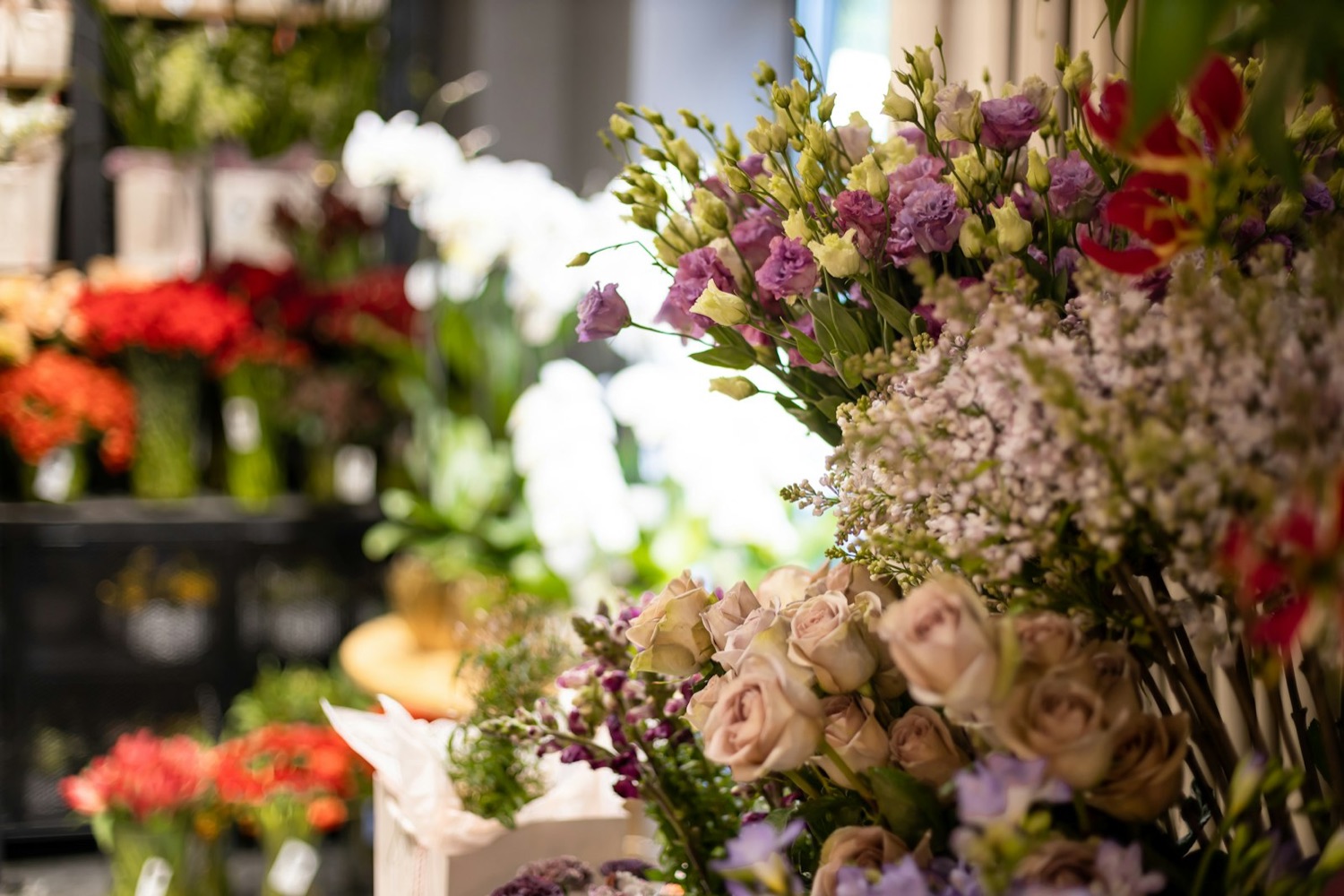 Intérieur d'une boutique de fleurs