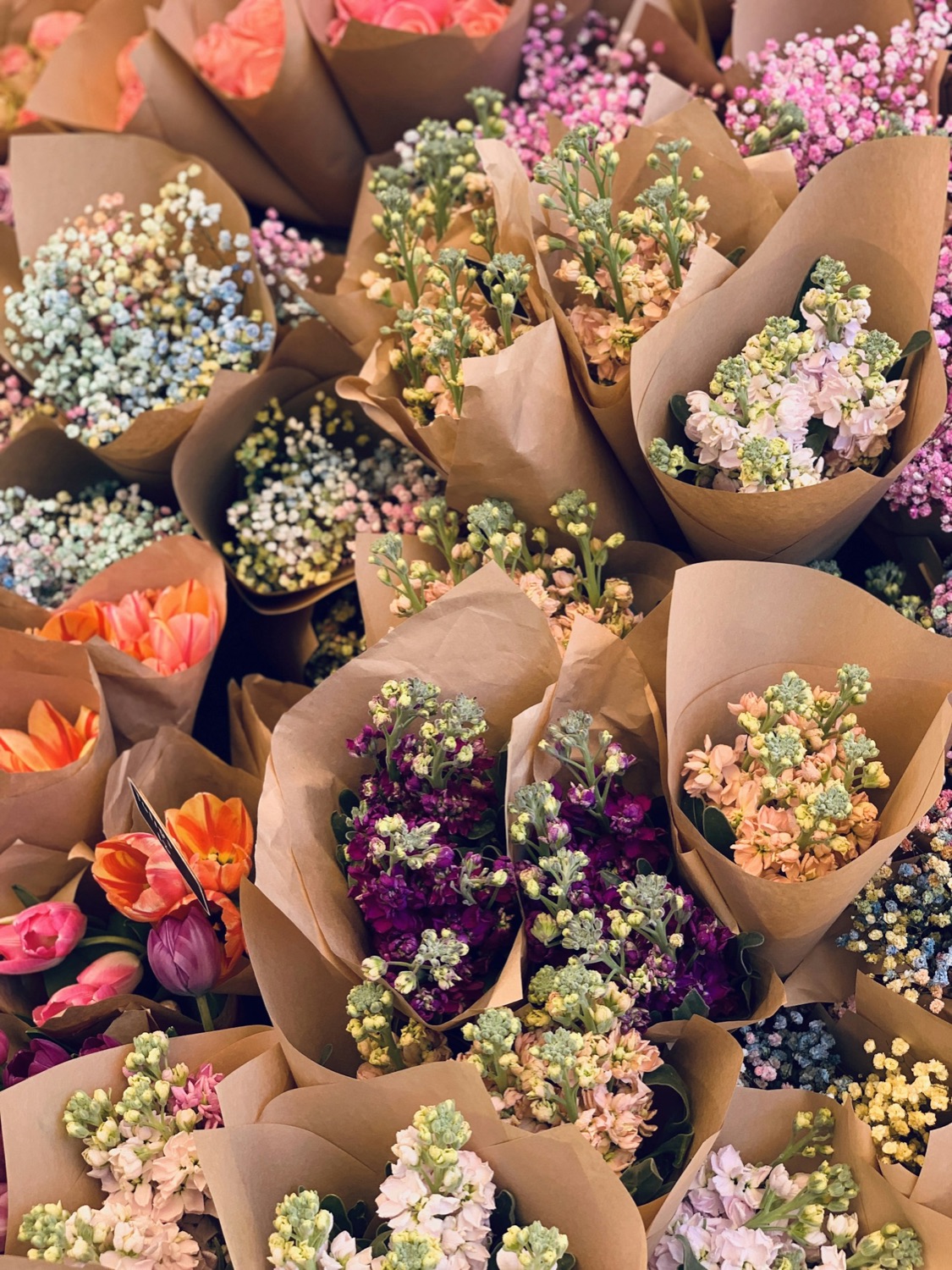 Bouquets emballés